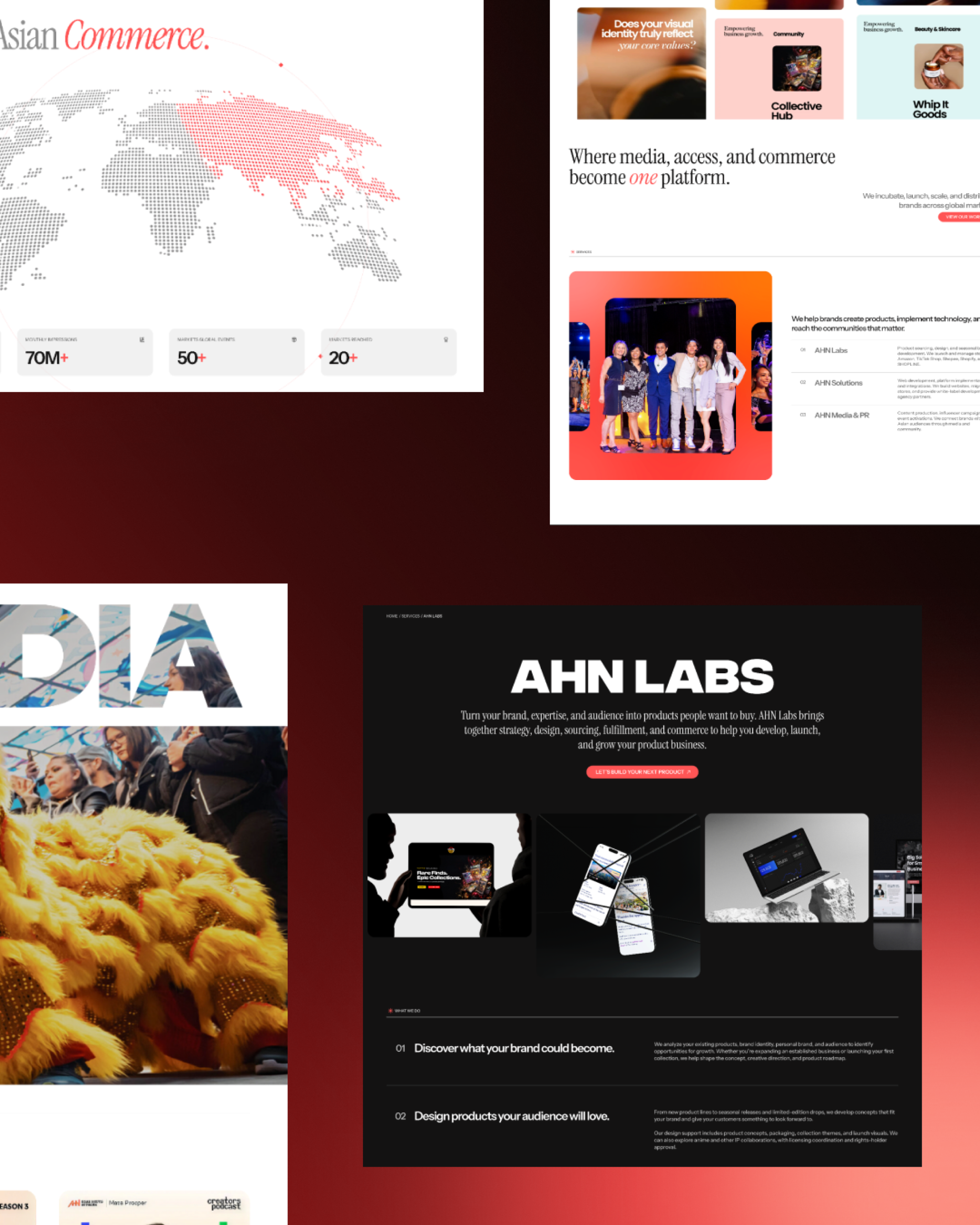Chi tiết website AHN giao diện tối – bên phải
