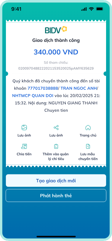 ENTRY POINTSplit right after making a transferImmediately after completing a transfer, users can use the “Split Money” button shown on the result screen to quickly split the expens